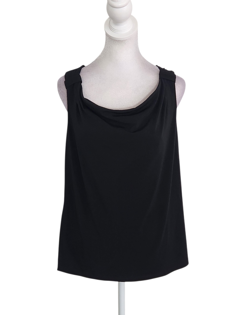 Magaschoni Black Draped Tank Top Size Small